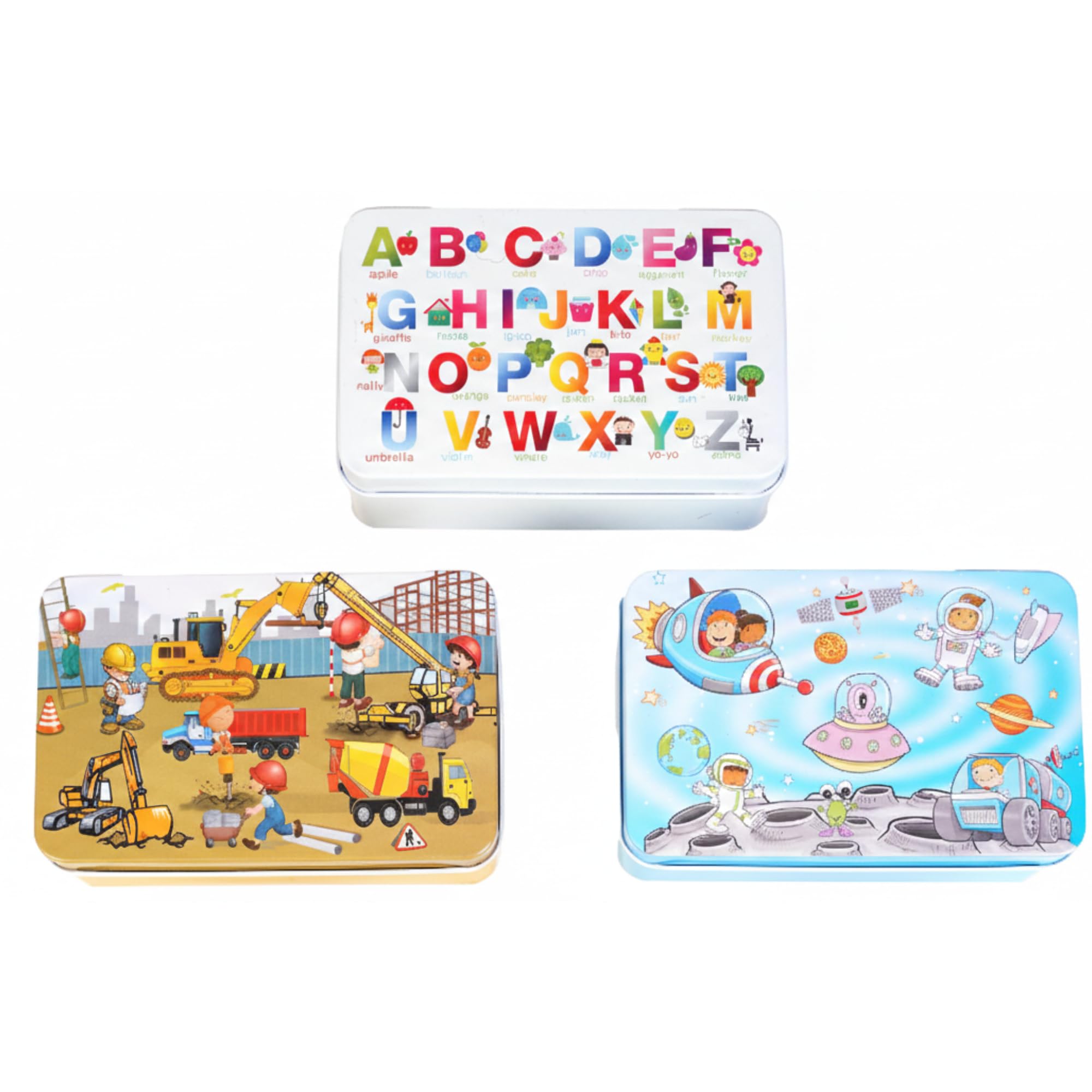 TIN TOYS コレクションカードセット Buy 60 Piece Wooden Jigsaw Puzzle in Metal Tin Box, Multiple